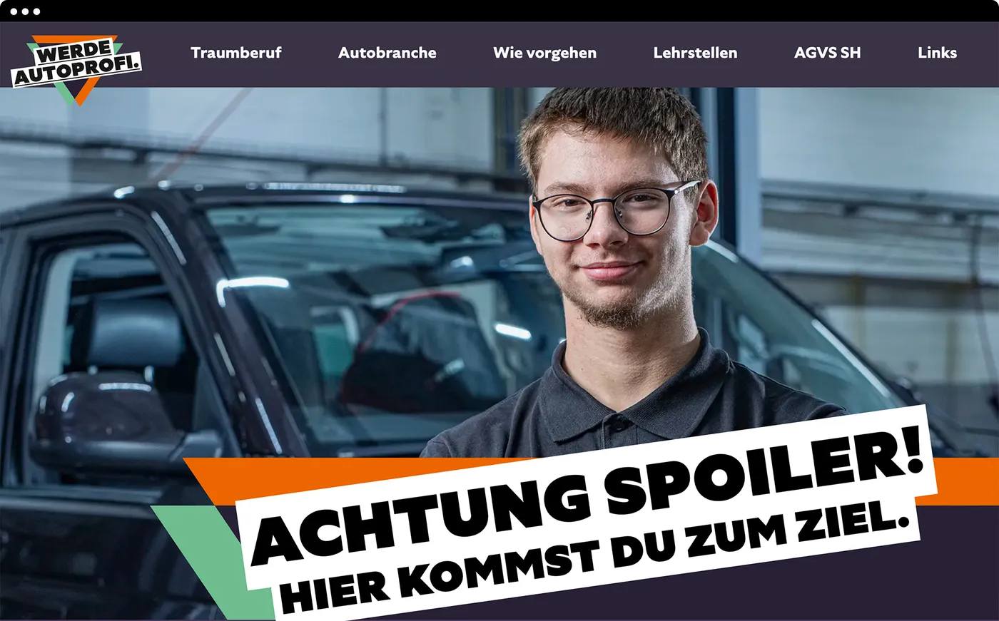 werdeautoprofi.ch: die Kampagnen-Website mit direkter Schnupperlehre-Anfrage